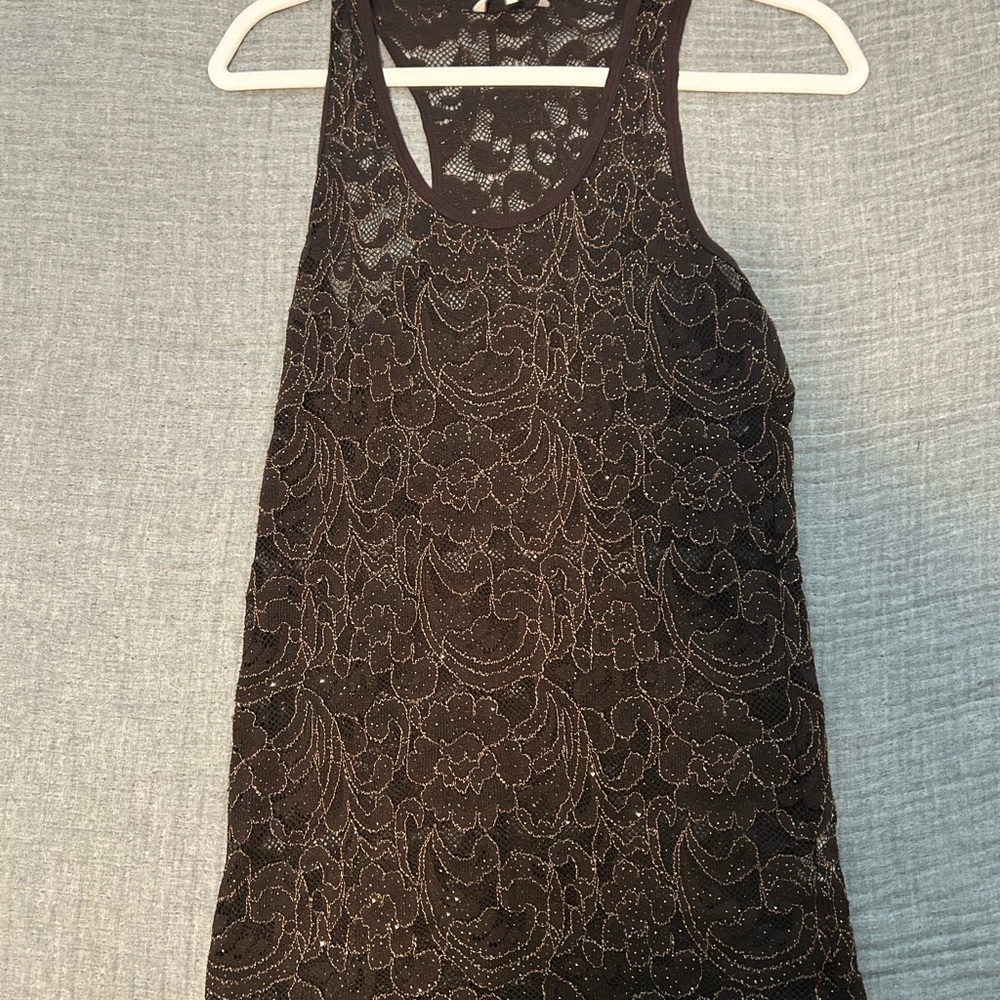 Chic Black Lace Tank Top by BKE